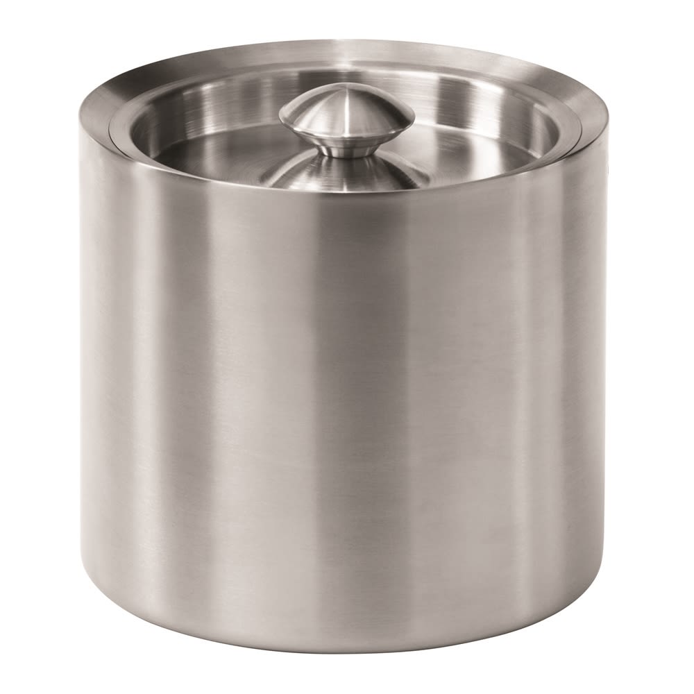 Brushed Barware Collection, 3 Quart Ice Bucket, Brushed Stainless Steel